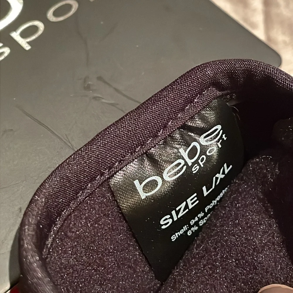 New! Bebe Sport Gloves pink & black l/xl